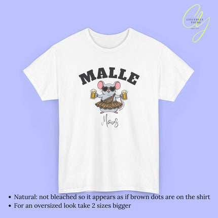 Mallemaus Shirt Malle Maus  - Leopard Bauchtasche Bierkrug