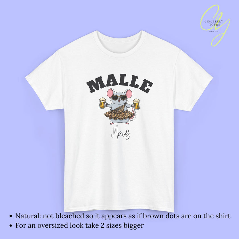 Mallemaus Shirt Malle Maus  - Leopard Bauchtasche Bierkrug