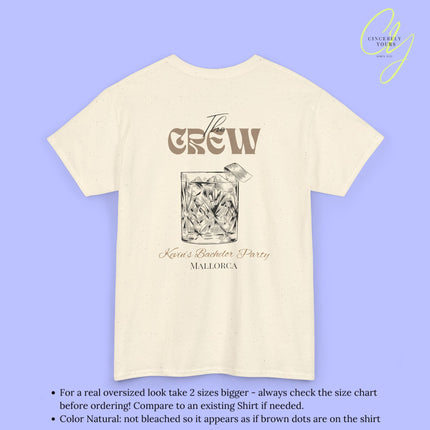 Bachelor Shirt JGA — Old fashioned Cocktail Old money front and back print (Customizable)