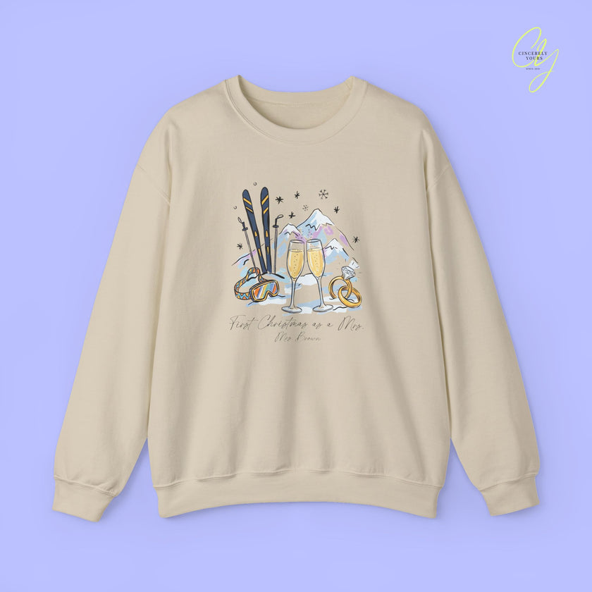 Bride Sweatshirt | First Christmas as a Mrs.
