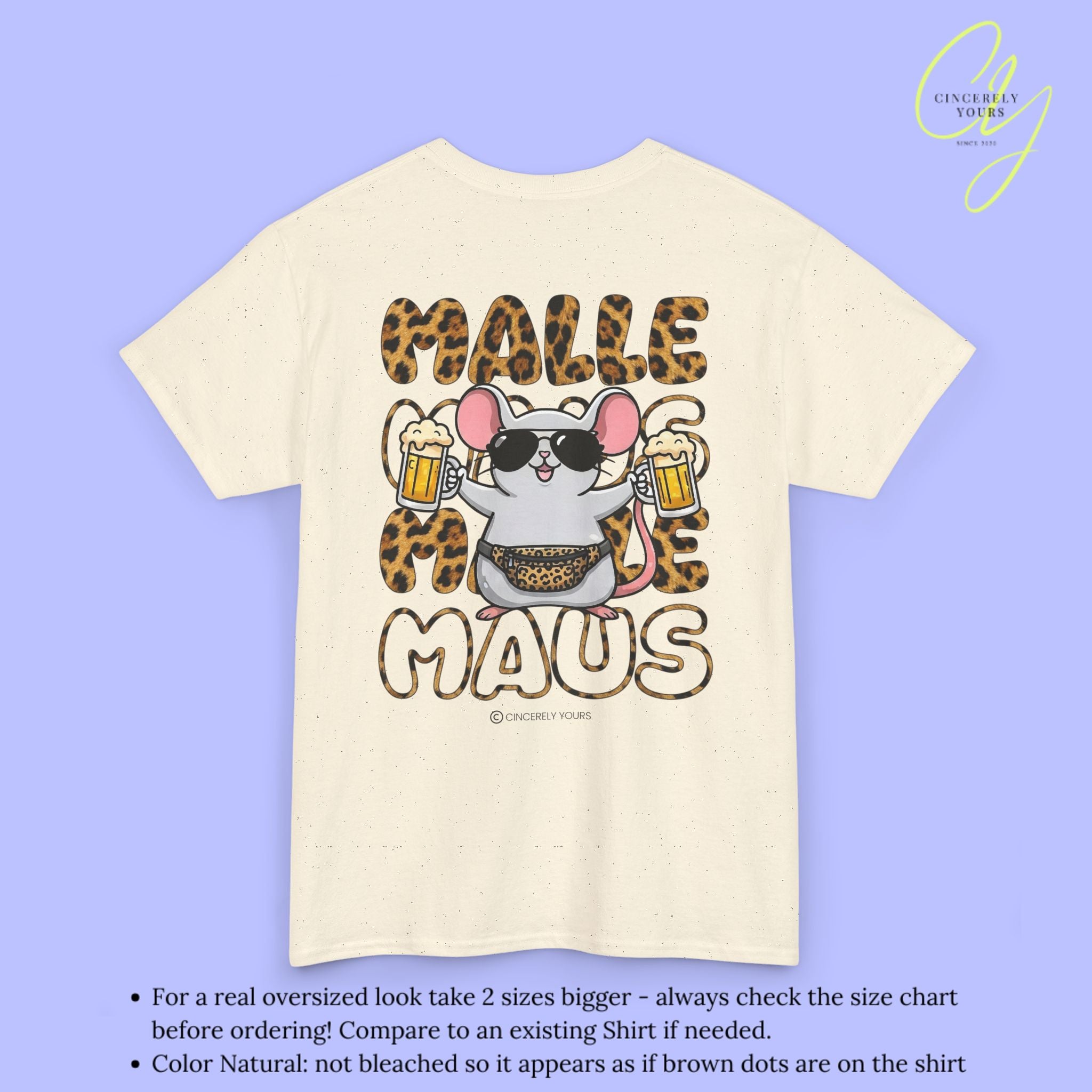 Mallemaus Shirt Malle Maus Leopard — Leopard Malle Maus OG Beer Mug (Customizable)