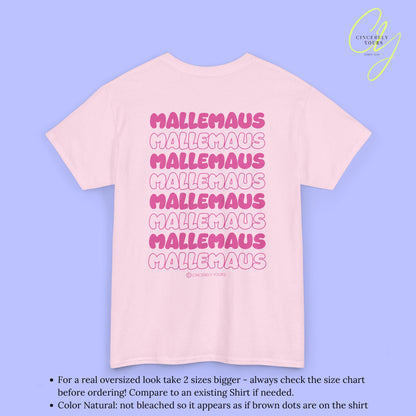 Mallemaus Shirt  —  Malle Maus T-Shirt pink backprint(Customizable)