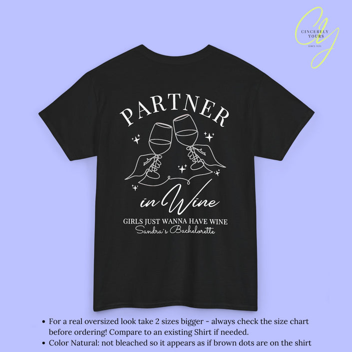 JGA T-Shirt Damen Partner in Wine | Bride on Cloud Wine Shirt