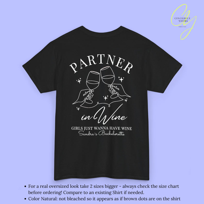 JGA T-Shirt Damen Partner in Wine | Bride on Cloud Wine Shirt