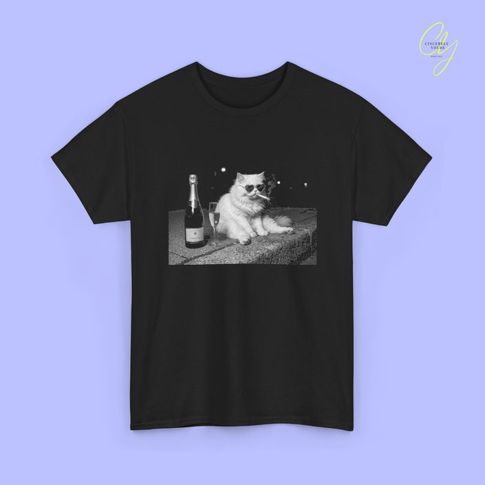 Cat Shirt | Bootleg cat smoking street