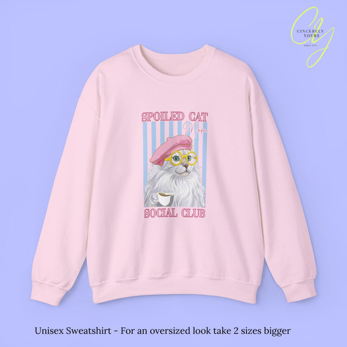 Cat Sweatshirt | Spoiled Cat Mom Social Club