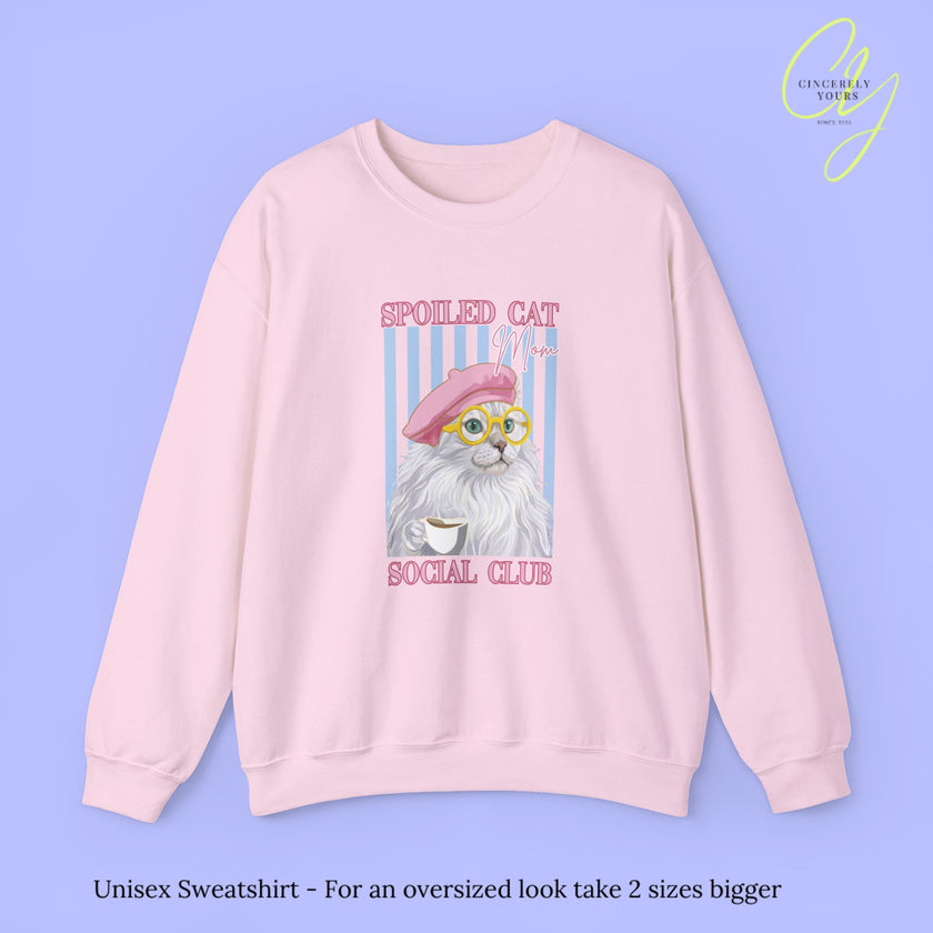 Cat Sweatshirt | Spoiled Cat Mom Social Club