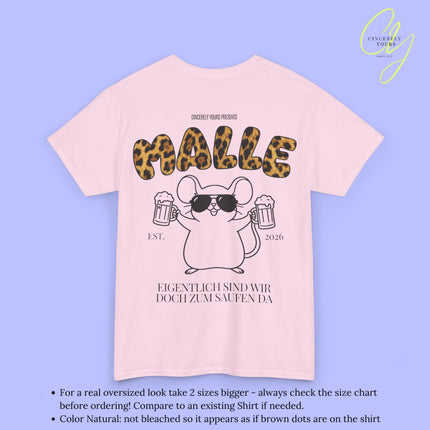 Malle Party Shirt Mallemaus — Malle Party Shirt Leopard Maus Bierkrug zum saufen da (Customizable)