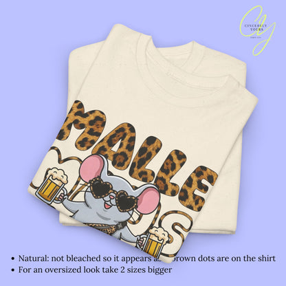Mallemaus Shirt Malle Maus  - Leopard Bauchtasche Bierkrug