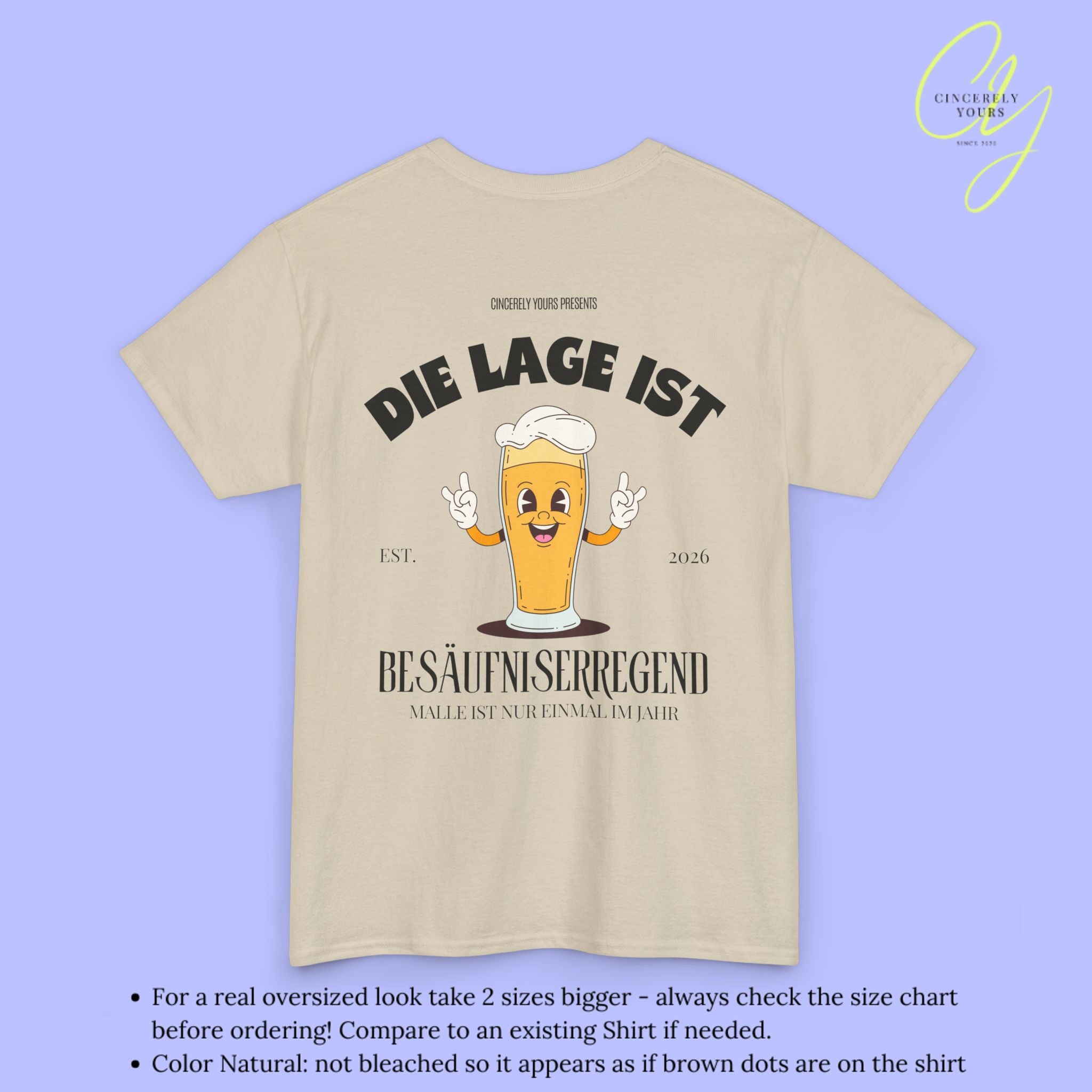 The situation is intoxicating Malle shirt - Beer stein mascot (Customizable)