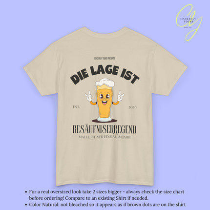 Die Lage ist besäufniserregend Malle Shirt - Bierkrug Masskottchen (Customizable)