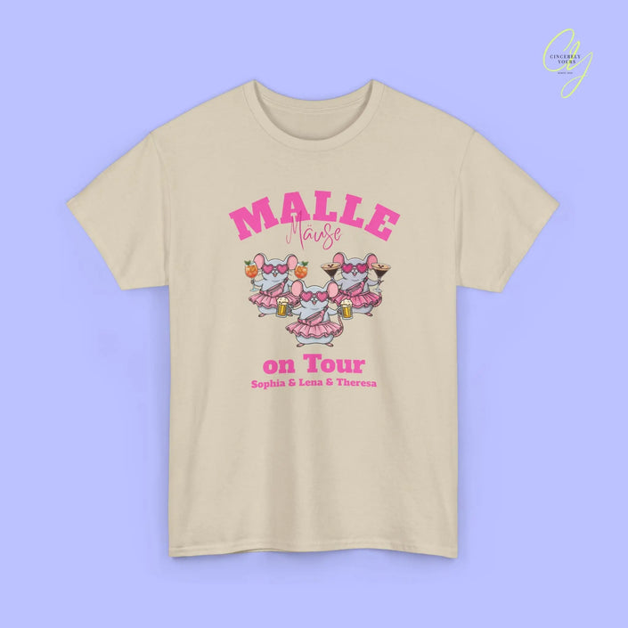 Malle Party Shirt — Malle Party Maus on tour Bierkrug, Spritz, Espresso Martini Customizable) Printify