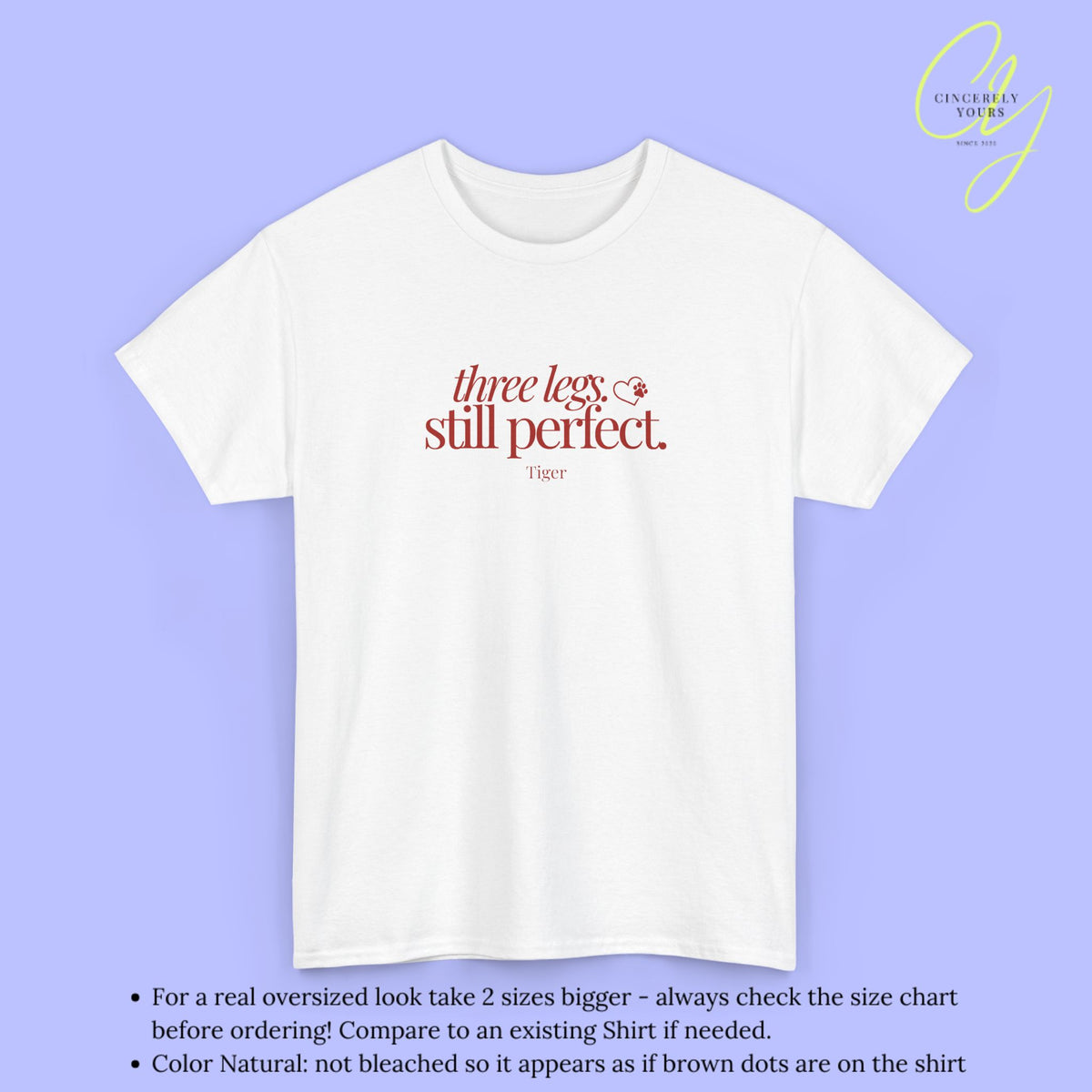 Cat Shirt | three legs still perfect
