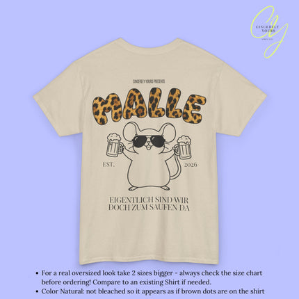 Malle Party Shirt Mallemaus — Malle Party Shirt Leopard Maus Bierkrug zum saufen da (Customizable)