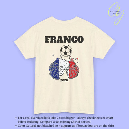 Personaliserter Name Fussball Shirt — Frankreich Flagge Bierkrug (Personalisierbar) Cincerely Yours