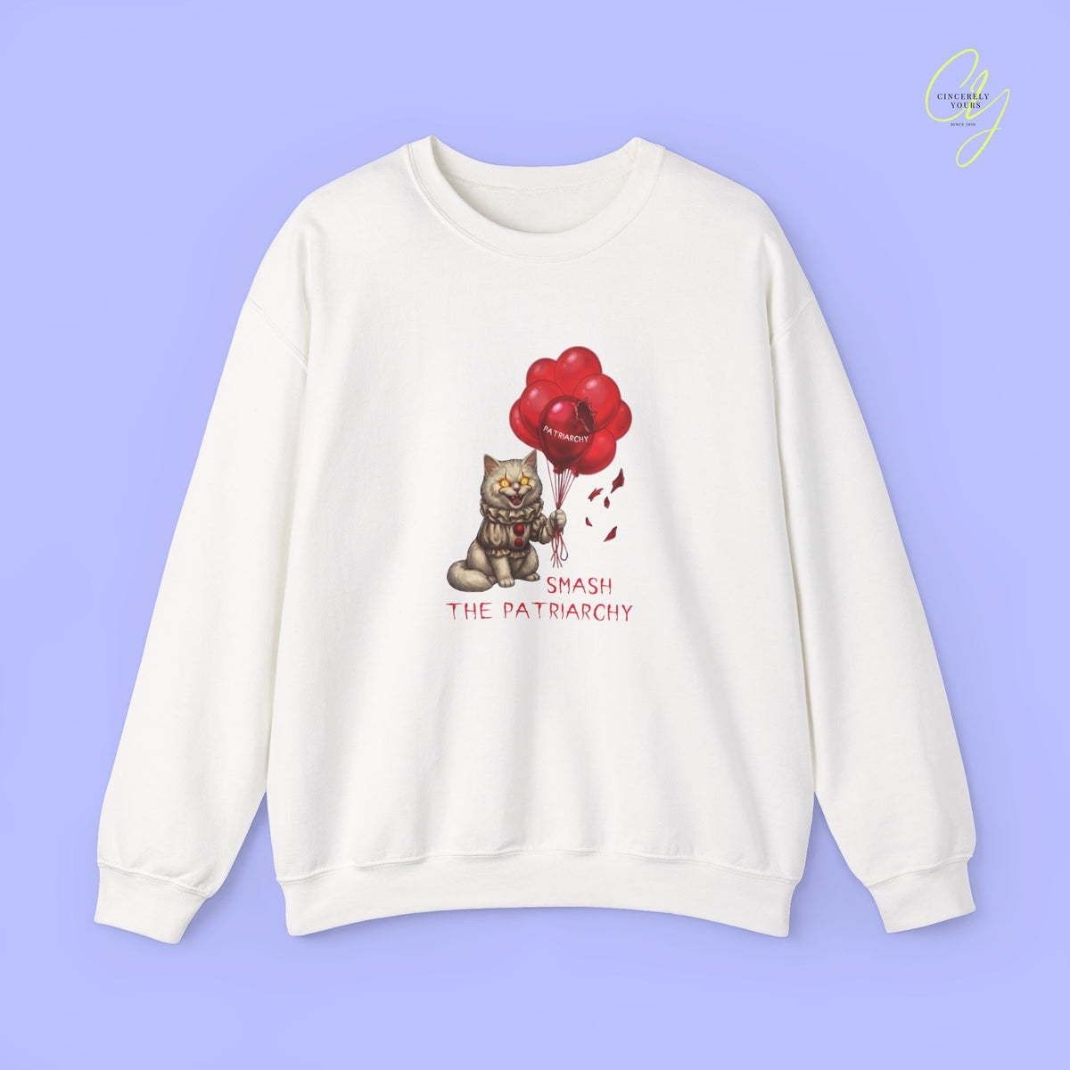 Cat Sweatshirt | Smash the patriarchy