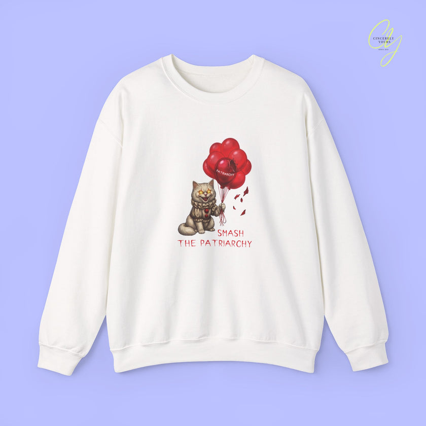 Cat Sweatshirt | Smash the patriarchy