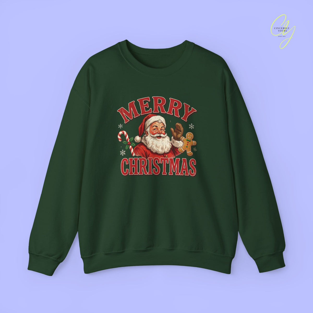 Christmas Sweatshirt | Merry Christmas retro Santa