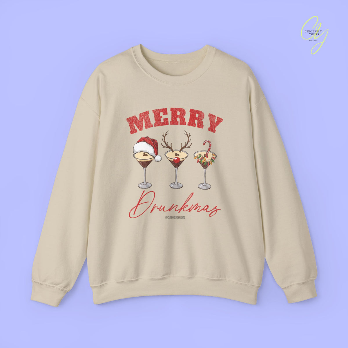 Christmas Sweatshirt | Merry Drunkmas Espresso Martini