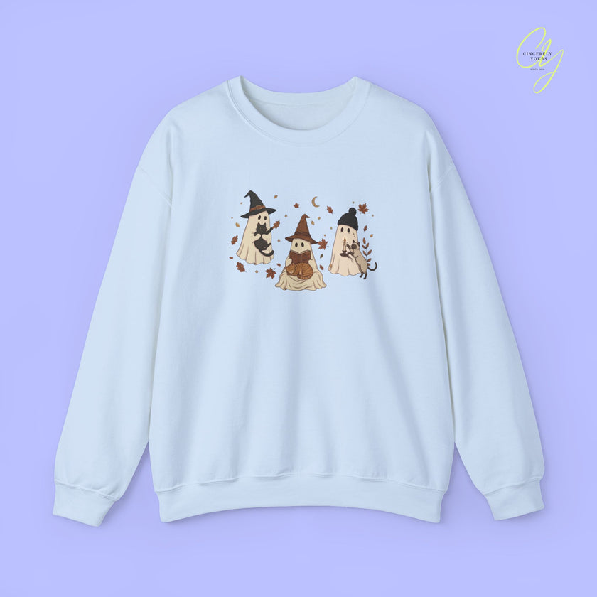 Cat Sweatshirt | Reading Ghost and Cats
