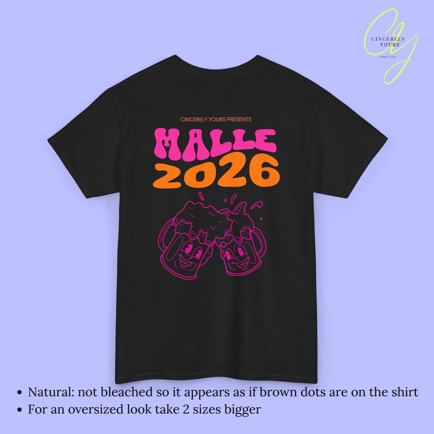 Malle Shirt 2026 - Neon Bierkrüge Party Shirt | Cincerely Yours