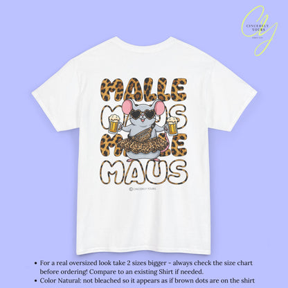 Mallemaus Shirt Malle Maus Leopard —  Leoparden Malle Maus Bierkrug (Customizable)
