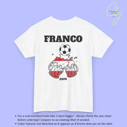Personaliserter Name Fussball Shirt — Österreich Flagge Bierkrug (Personalisierbar) Cincerely Yours