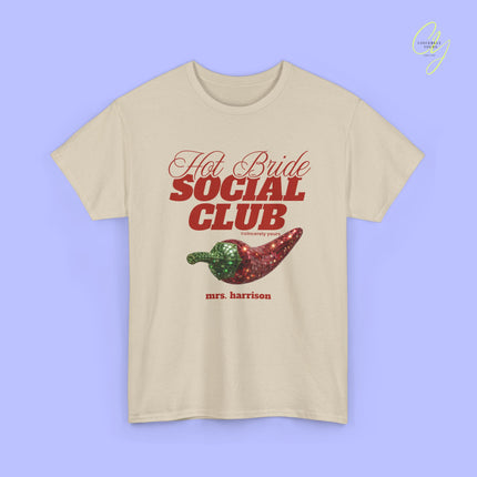 Braut Shirt | Hot Bride Social Club Old Money disco Chilli (customizable)