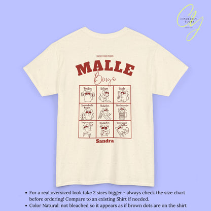 Mallemaus Shirt Malle - Bingo Party Shirt Malle Maus Backprint Party Spiel (Personalisierbar)
