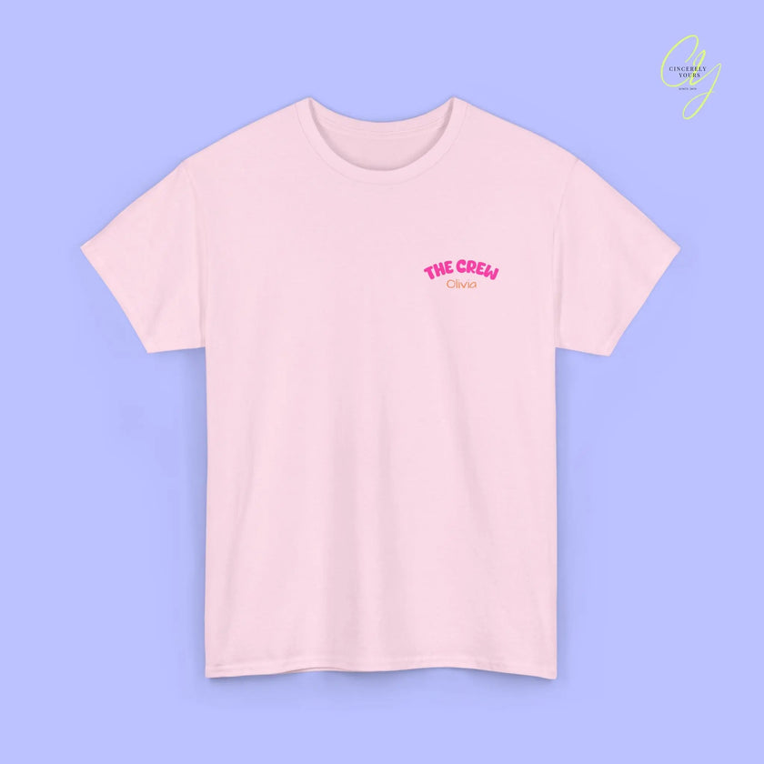 Coquette  Bachelorette Party Tee — The Bride Crew cherry bow Champagne (Customizable) Cincerely Yours