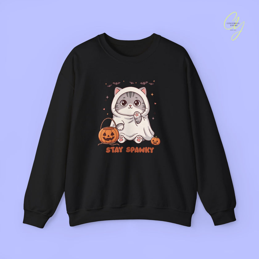 Cat Sweatshirt | Stay spawky