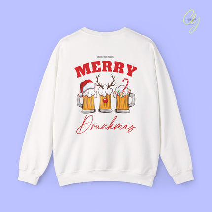 Christmas Sweatshirt | Merry Drunkmas beer mug