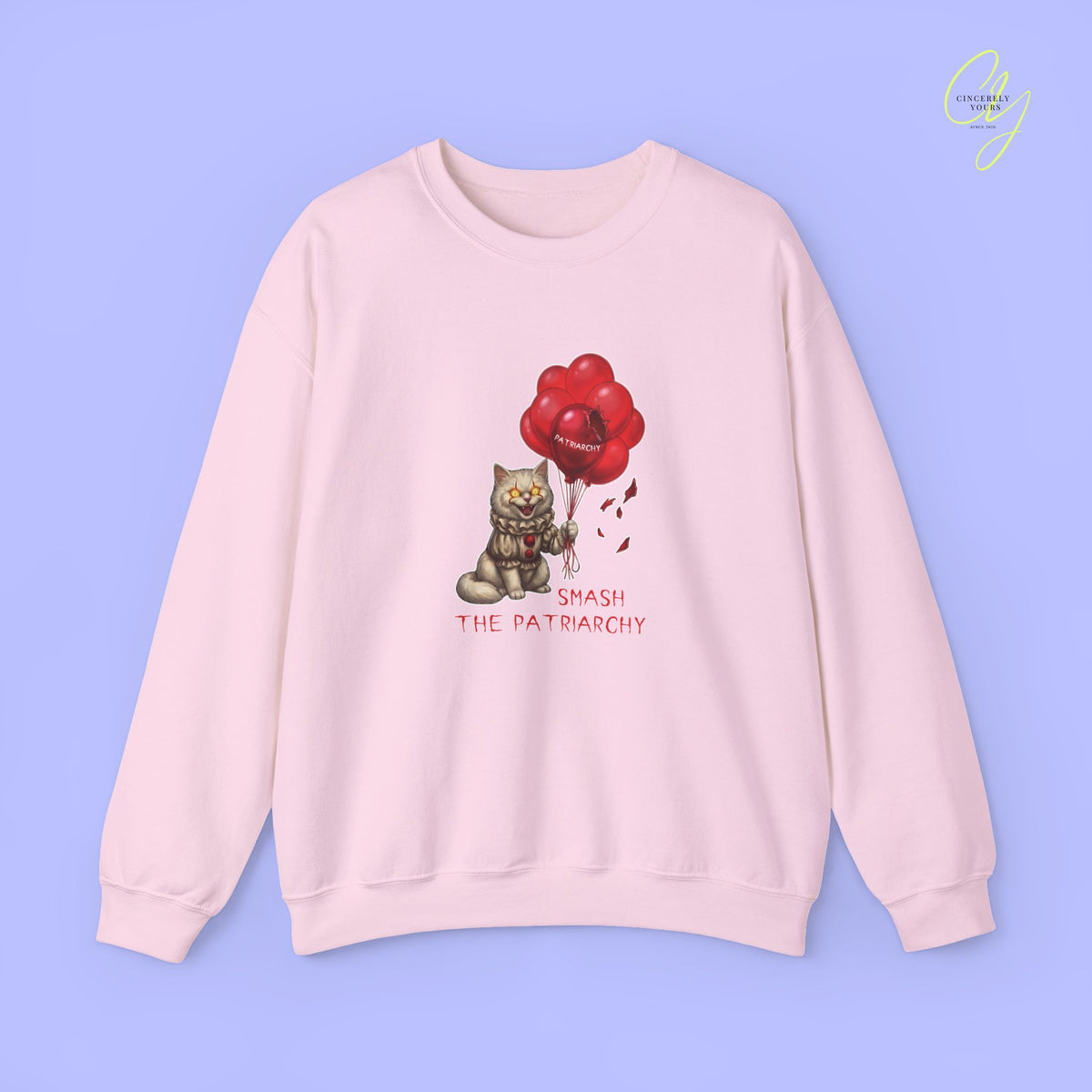Cat Sweatshirt | Smash the patriarchy