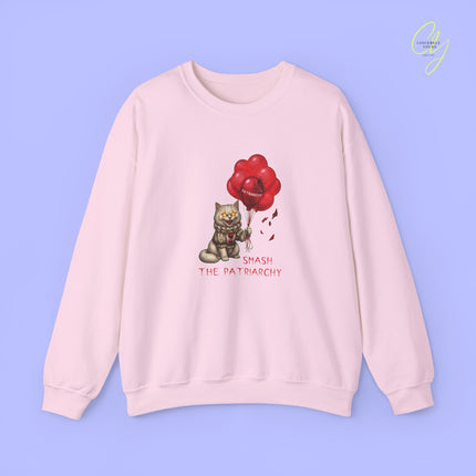 Cat Sweatshirt | Smash the patriarchy