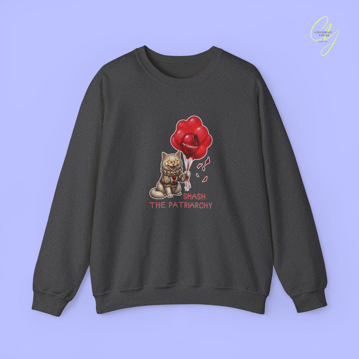 Cat Sweatshirt | Smash the patriarchy