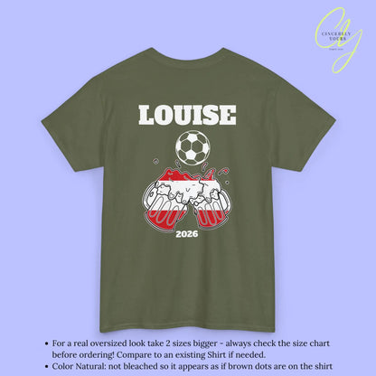 Personaliserter Name Fussball Shirt — Österreich Flagge Bierkrug (Personalisierbar) Cincerely Yours