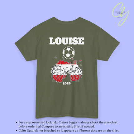 Personaliserter Name Fussball Shirt — Österreich Flagge Bierkrug (Personalisierbar) Cincerely Yours