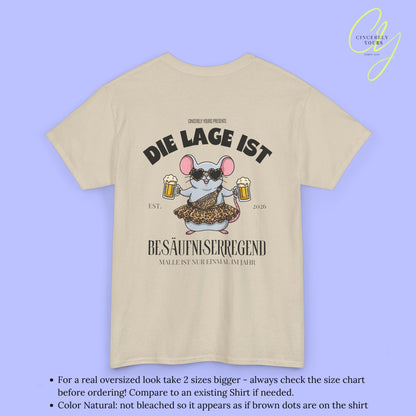 Mallemaus Shirt Malle Maus Leopard —  Die Lage ist besäufniserregend (Customizable)