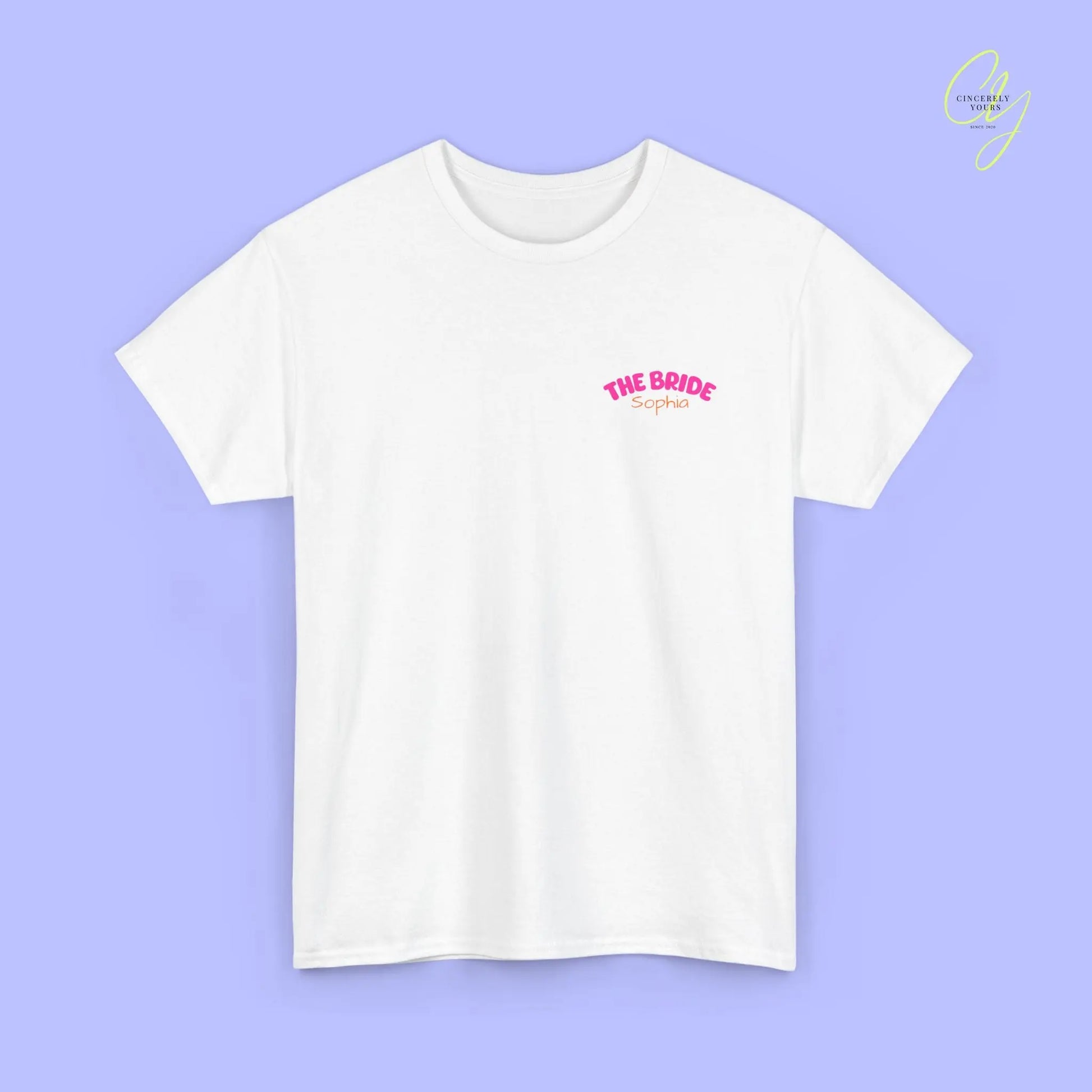 Coquette  Bachelorette Party Tee — The Bride Crew cherry bow Champagne (Customizable) Cincerely Yours