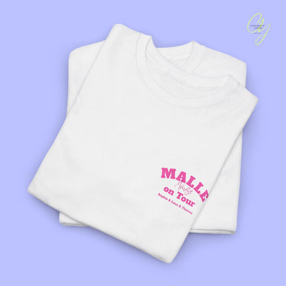 Mallemaus Shirt Malle - Party Shirt Malle Maus on Tour Backprint Bierkrug Spritz Espresso Martini (Personalisierbar)