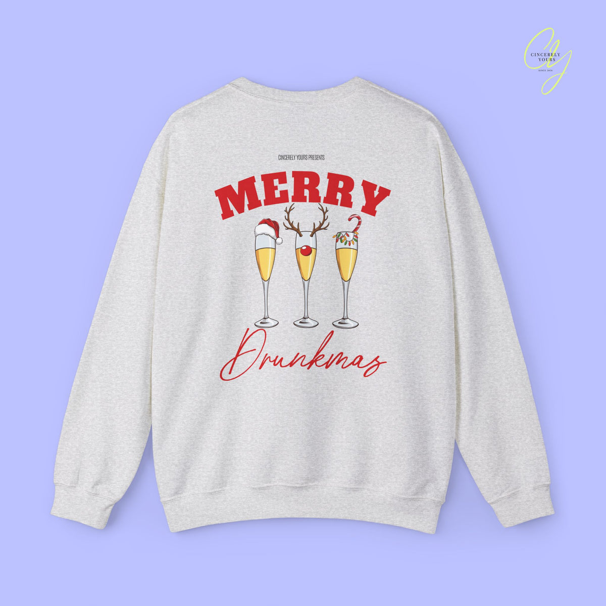 Christmas Sweatshirt | Merry Drunkmas Prosecco