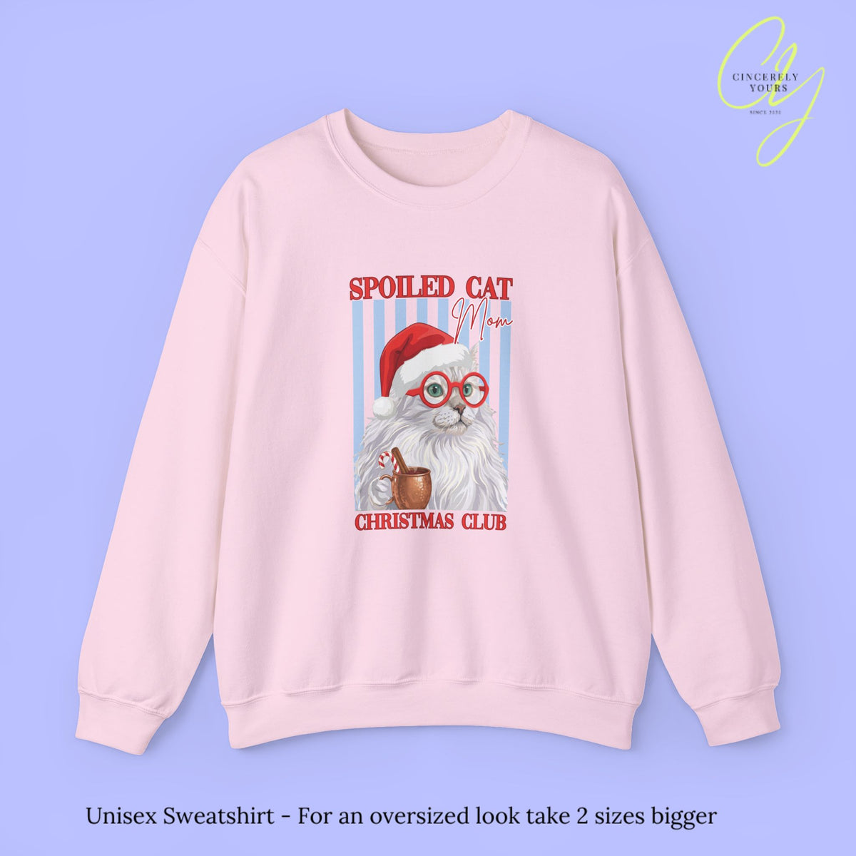 Cat Sweatshirt | Spoiled Cat Mom Christmas Club
