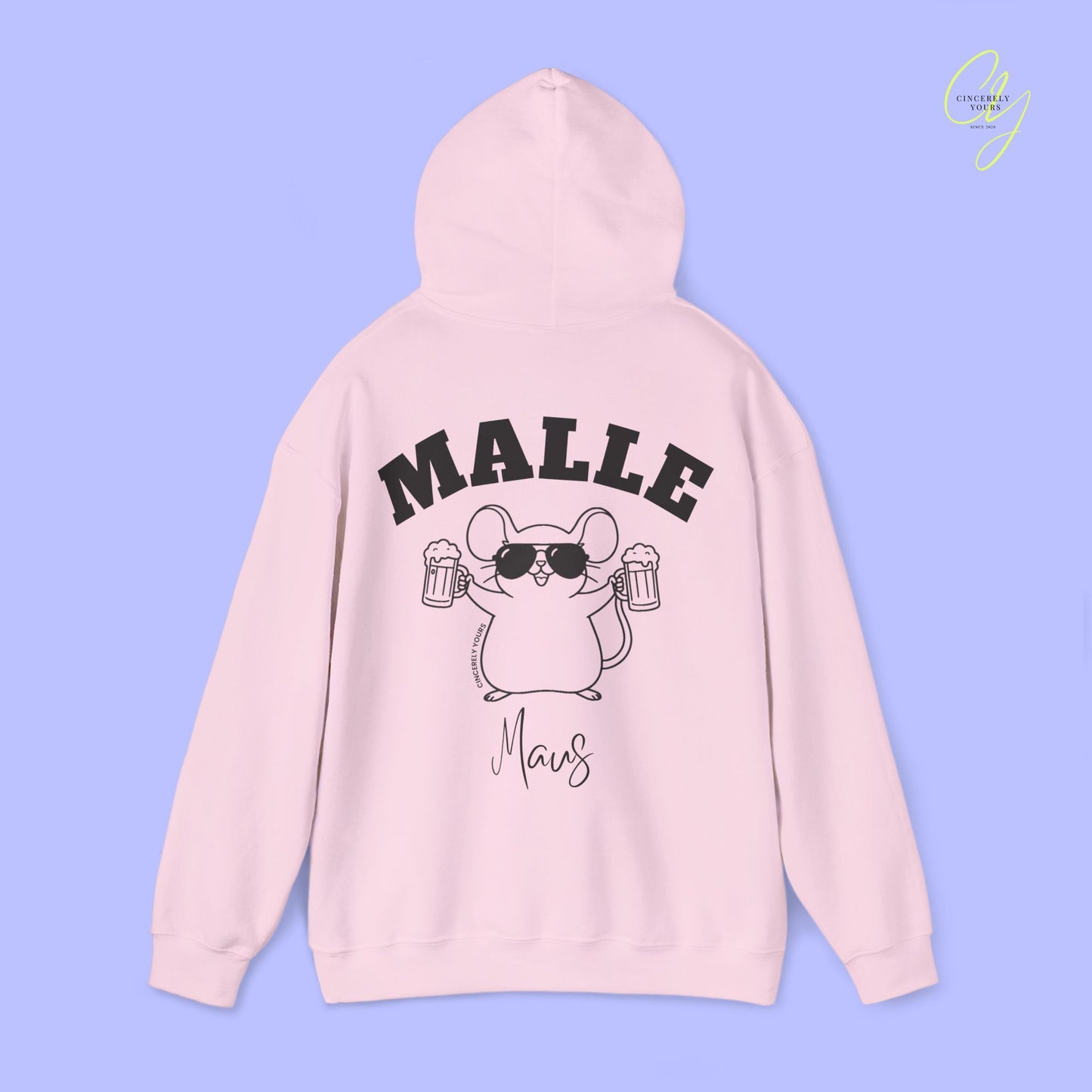 Malle Maus Hoodie — Mallemaus Bierkrug Party Sweatshirt