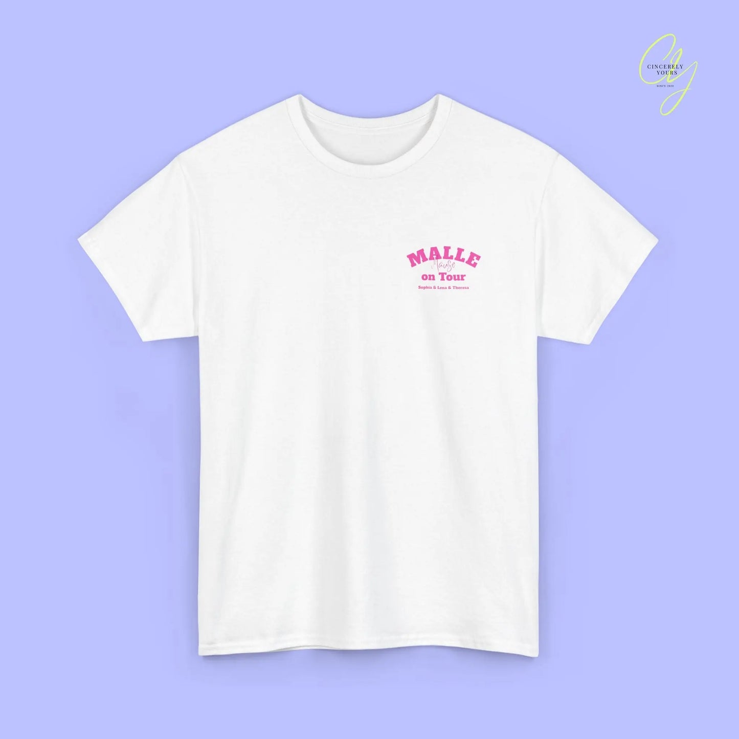 Mallemaus Shirt Malle - Party Shirt Malle Maus on Tour Backprint Bierkrug Spritz Espresso Martini (Personalisierbar)
