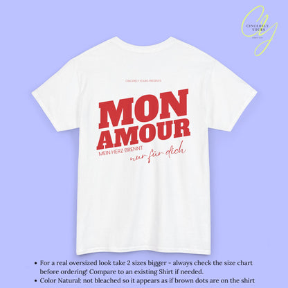 Malle Shirt Mon Amour— Mein Herz brennt nur für dich backprint only