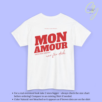 Malle Shirt Mon Amour— Mein Herz brennt nur für dich backprint only