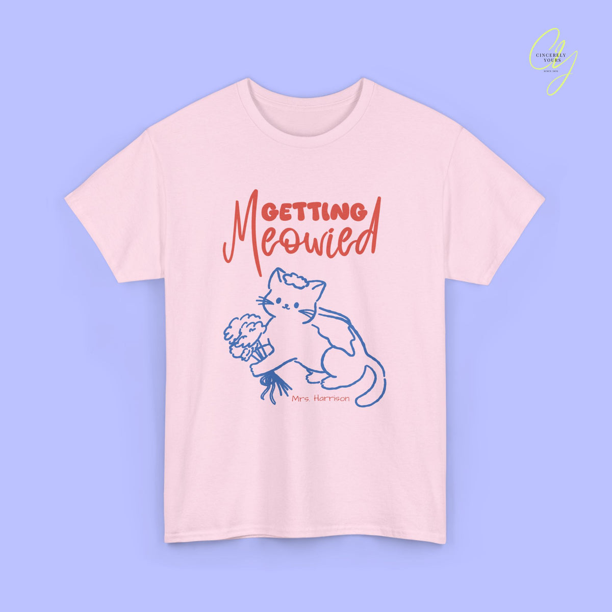 Bride Shirt | Getting Meowied Hand drawn