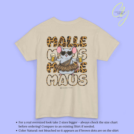 Mallemaus Shirt Malle Maus Leopard —  Leoparden Malle Maus Bierkrug (Customizable)