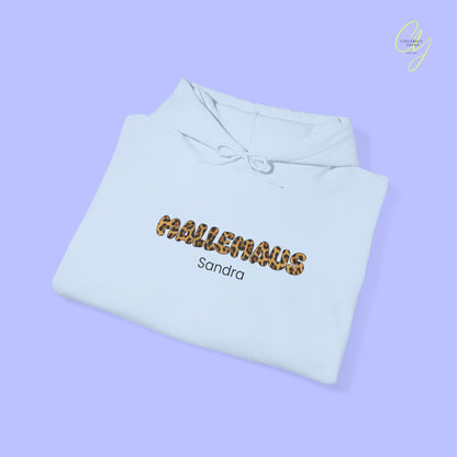 Mallemaus Hoodie Malle Maus Leopard— Malle Sweatshirt Traveloutfit (Personalisierbar)