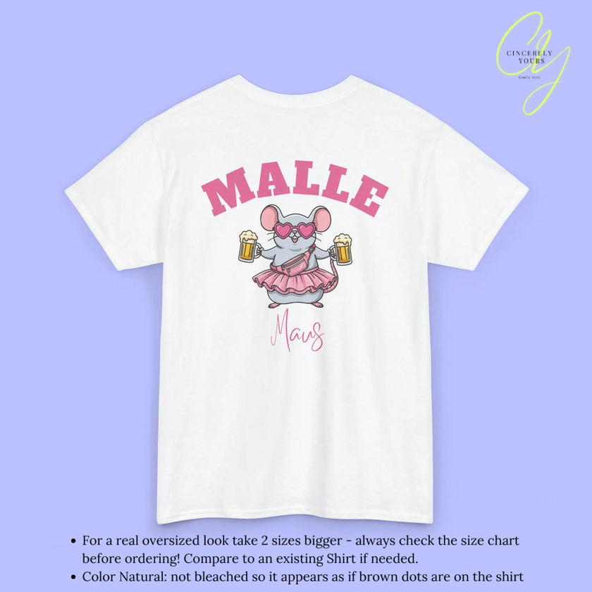 Malle Party Shirt — Malle Maus pinke Bauchtasche Bierkrüge (Customizable) Cincerely Yours